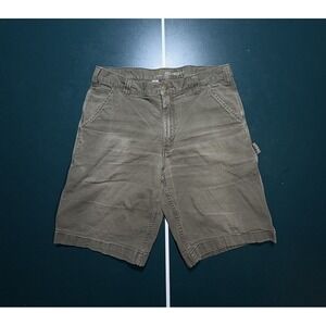 Vintage Carhartt Carpenter Shorts Mens Size 33 Faded Green Relaxed Fit Cargo